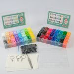 Kit Pro Hama Beads 48 colores + 500 mostacillas negras - Máxima variedad cromática para detalles expertos