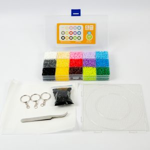 Kit Iniciación Hama Beads MINI 2.6mm - 15 colores y 12.000 mostacillas para proyectos detallados