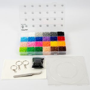Kit Medio Hama Beads MINI 2.6mm - 24 colores y 13.000 mostacillas - Alta precisión en pixel art